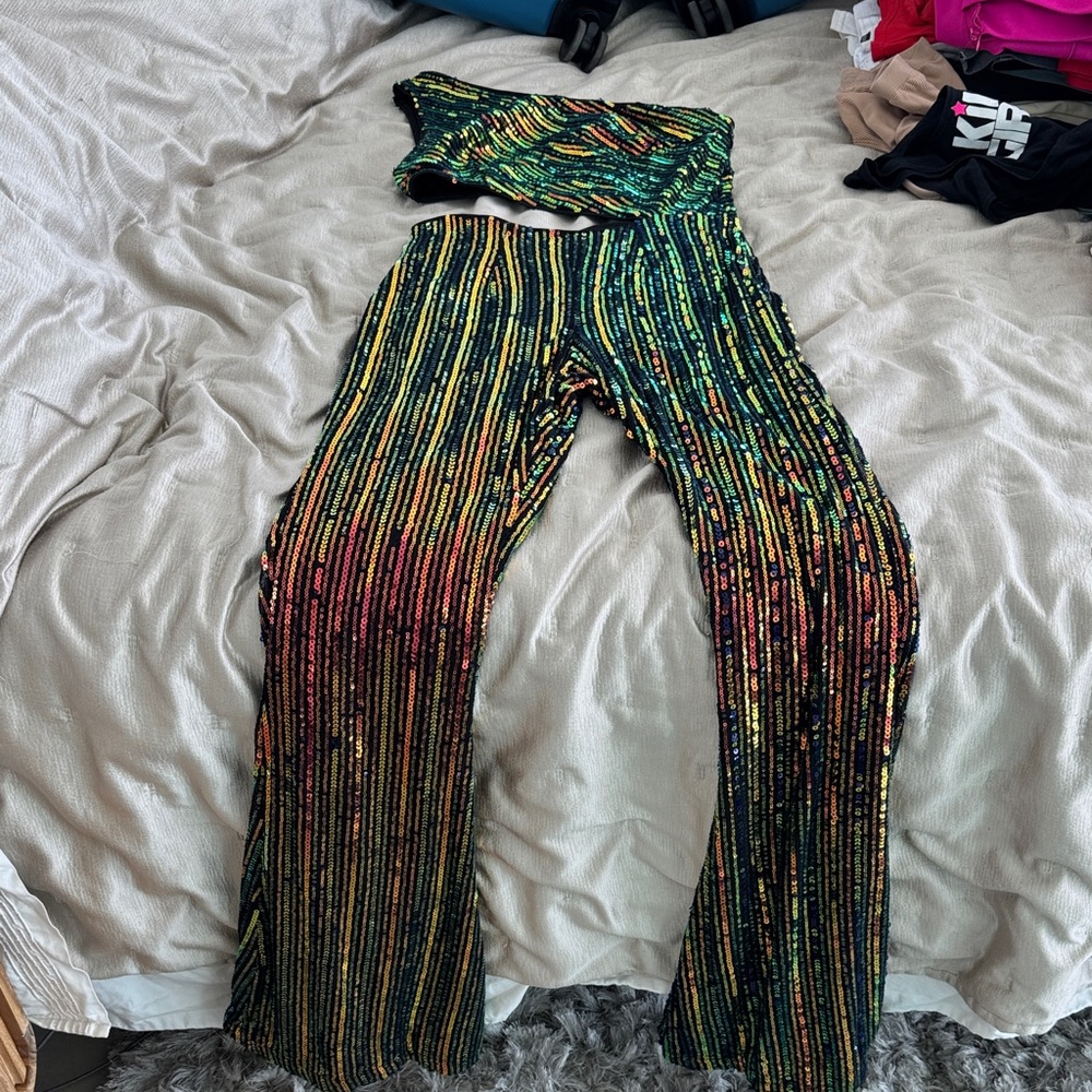 Multicolor Sequin Pantsuit